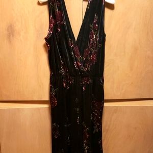 Velvety Floral Romper